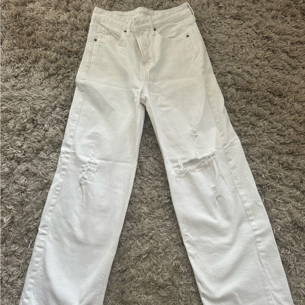 Old Navy White High Rise Jeans